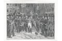 Napoleon rozloučení, Vernet, litografie, (1830)