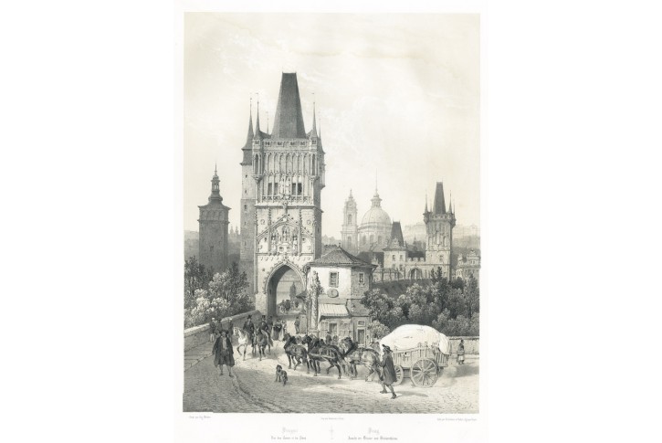 Praha, Chapuy, litografie, 1844