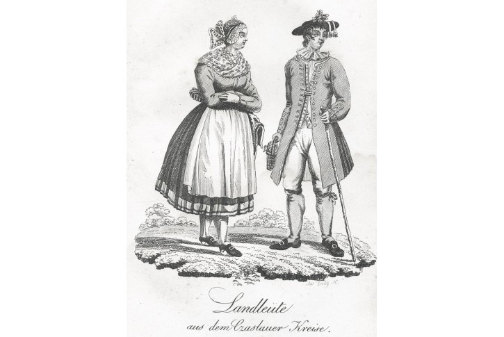 Kroj Čáslavský, Gerle, mědiryt, 1823