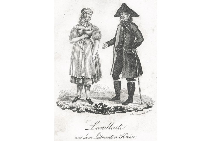 Kroj Litoměřický, Gerle, mědiryt, 1823