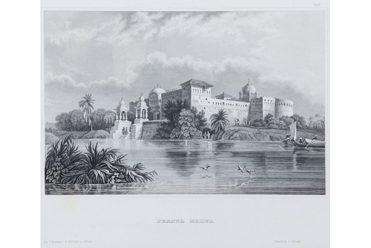 Perawa Malwa, Indie , Meyer, oceloryt, 1850