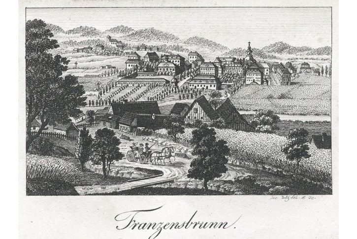 Františkovy lázně, Gerle, mědiryt, 1823