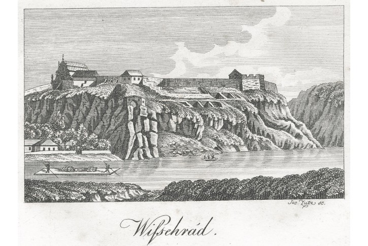 Praha Vyšehrad, Gerle, mědiryt, 1823