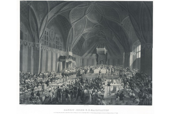 Korunovace Ferdinada I. II.,  litografie, 1836
