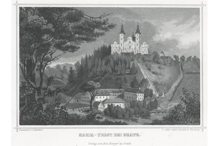Maria Trost bei Gr&auml;tz, oceloryt, 1850