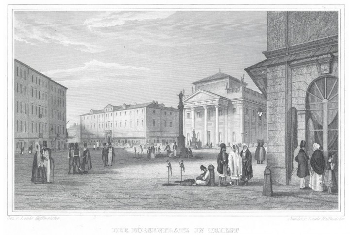 Triest, Lange, oceloryt, 1840