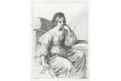 GUERCINO - F. Bartolozzi, Dívka, lept, 1800