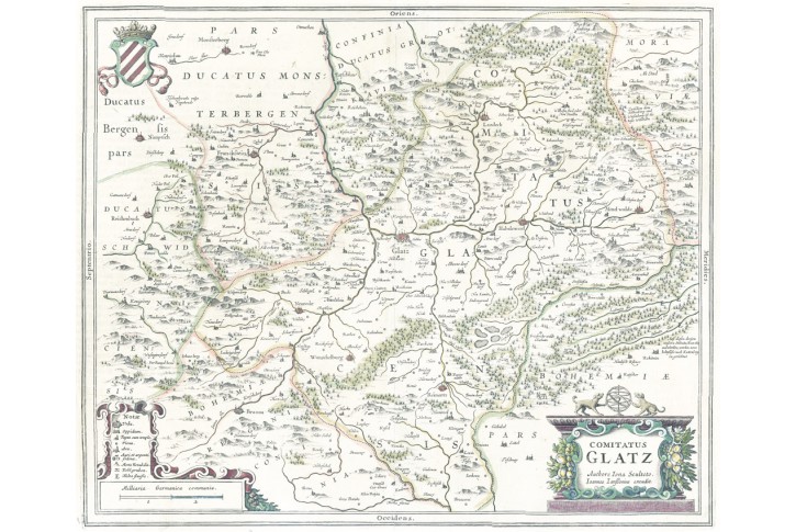 Janssonius: Glatz - Kladsko, mědiryt, (1640)