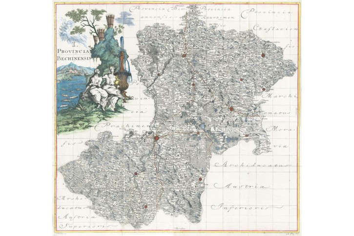 Erber, Bechyňský kraj, mědiryt, 1760