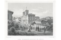 Praha nádraží, Lange, oceloryt, (1860)