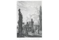 Praha Karlův most, Morstadt, oceloryt, (1850)