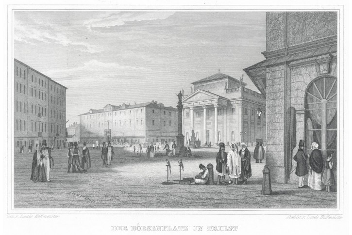 Trieste Burza,  Meyer, oceloryt, 1850