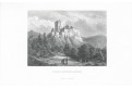 Karlštejn, Meyer, oceloryt, 1850