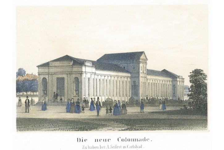 Karlovy Vary Kolonáda, kolor. litografie, (1860)