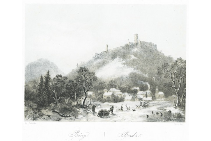 Bezděz, Haun,  litografie, 1860
