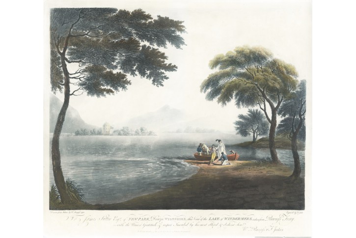 LAKE of WINDERMERE, kolor. akvatinta, 1792