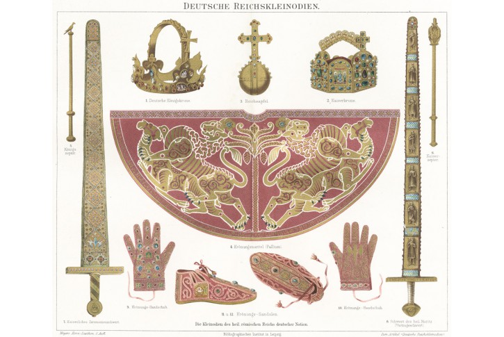 Korunovačn&iacute;  Ř&iacute;&scaron;e ř&iacute;msk&eacute;, chromolitografie, 1893