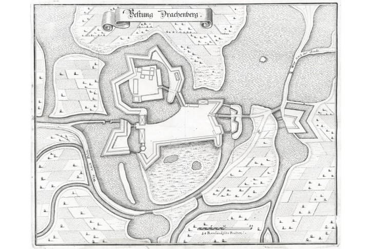 Drachenberg, Merian, mědiryt 1650