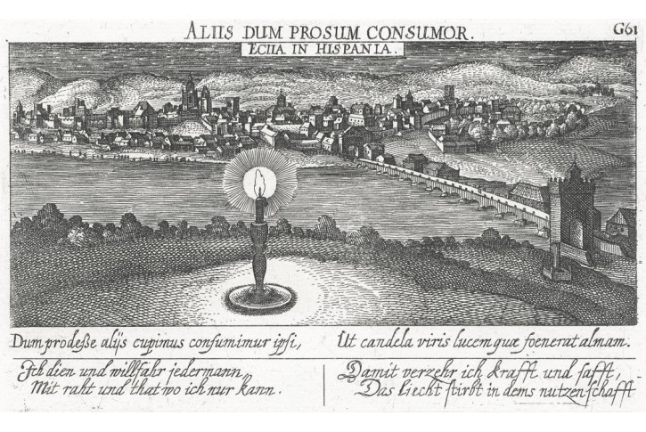 Ecija in Hispania,, Meissner, mědiryt, 1637