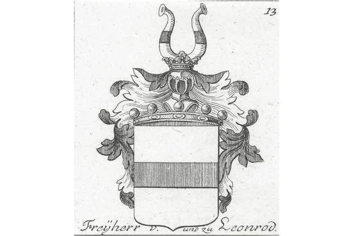 Leonrod, svobodn&yacute; p&aacute;n, mědiryt, (1760)