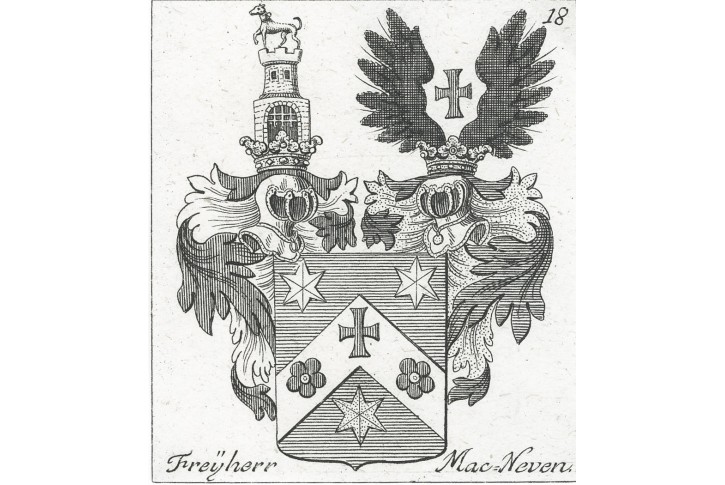 Mac Neven, svobodn&yacute; p&aacute;n, mědiryt, (1760)