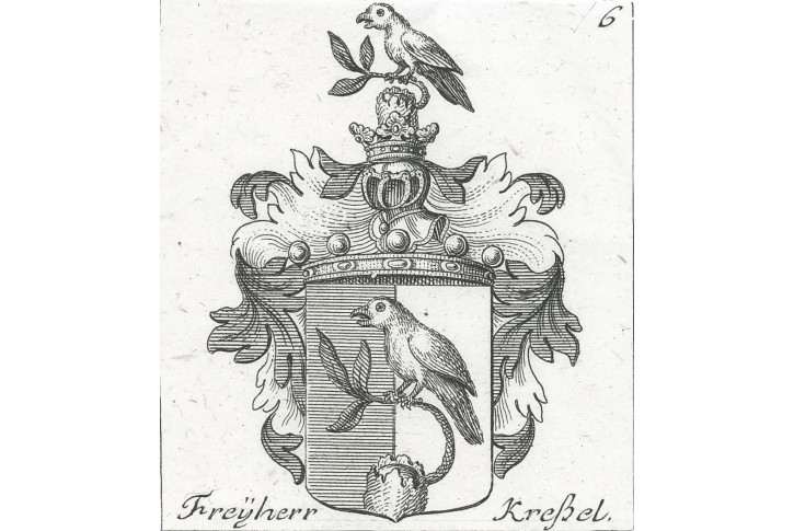 Kressel svobodn&yacute; p&aacute;n, mědiryt, (1760)