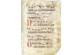 List z chorální knihy na pergamenu, 16 stol.