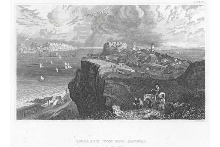 Lisabon, Meyer, oceloryt, 1850