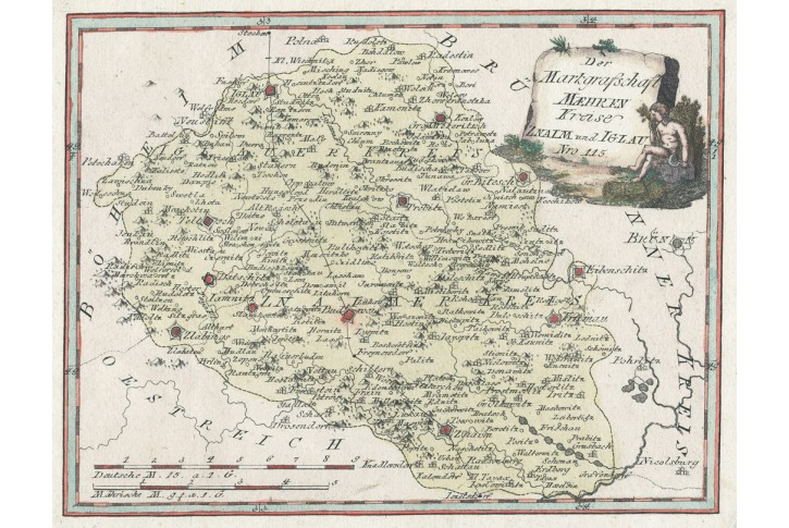 Reilly .: Znojemsko  a Jihlavsko, mědiryt 1791