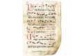 List z chorální knihy na pergamenu, 16 stol.