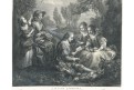 Lecture Espagnole, Beauvarlet, mědiryt, 1754