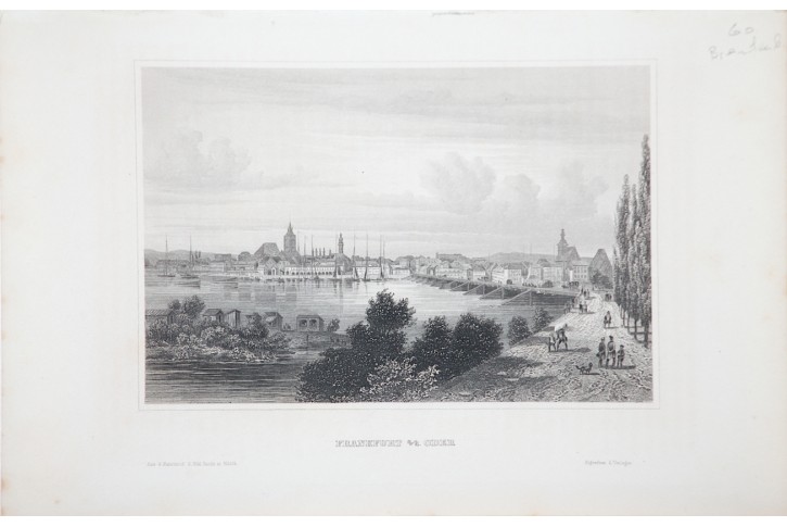 Frankfurt am Oder , Meyer, oceloryt, 1842