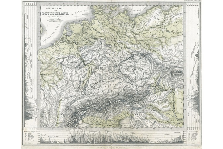 Německo Čechy horopisn&aacute;, oceloryt, 1878