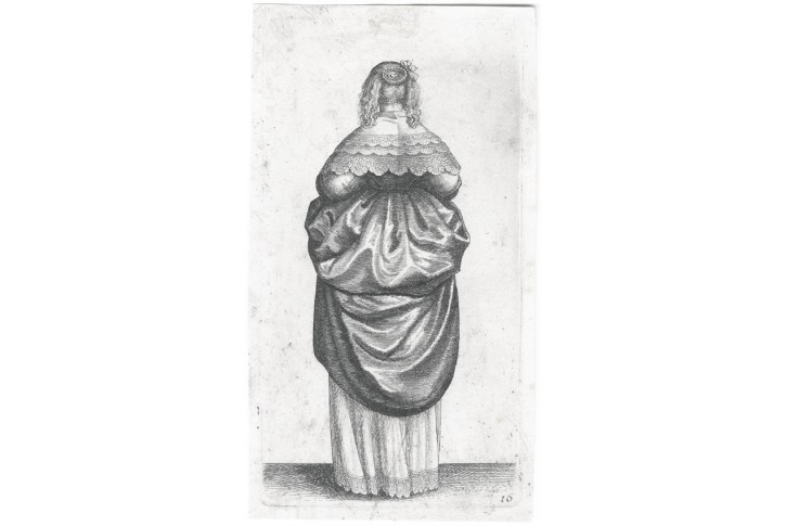 Hollar V.: Žena ze zadu, mědiryt, 1640