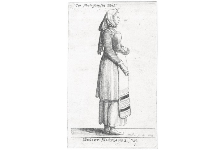 Hollar V.: Mulier Matrisana, mědiryt, 1649