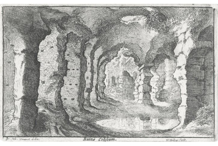 Hollar V.: Roma Coliseum, mědiryt, 1673