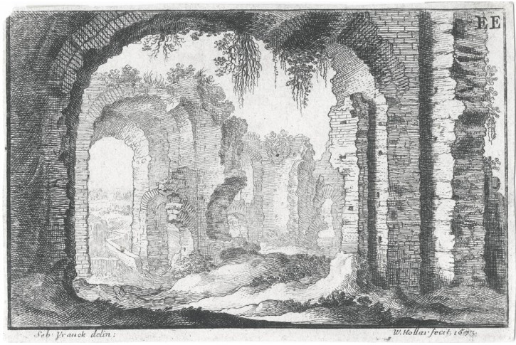 Hollar V.: Roma ruiny, mědiryt, 1673