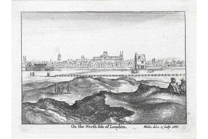 Hollar V.: London North side, mědiryt, 1665