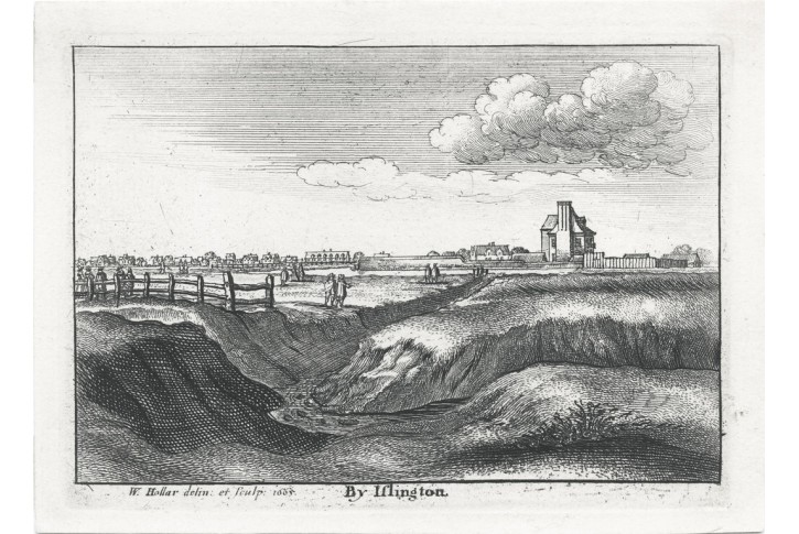 Hollar V.: London Islington, mědiryt, 1665