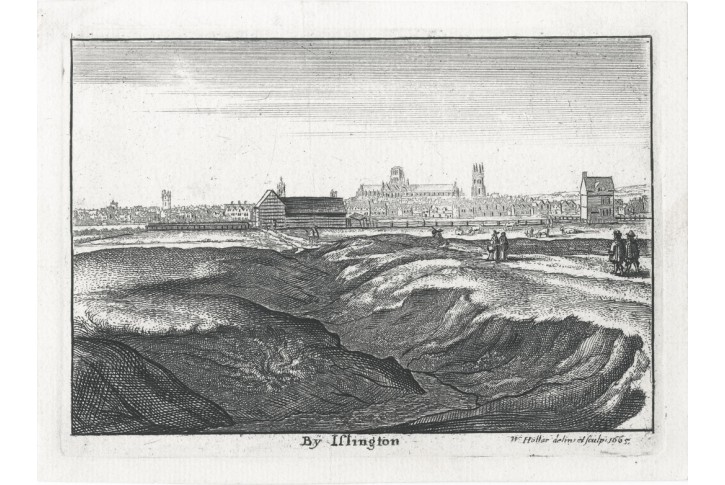 Hollar V.: London Islington II., mědiryt, 1665