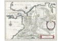 Blaeu G.: Terra firma, kolor. mědiryt, 1644