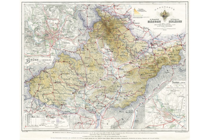 Schober K.: M&auml;hren und Schlesien, litografie, 1889