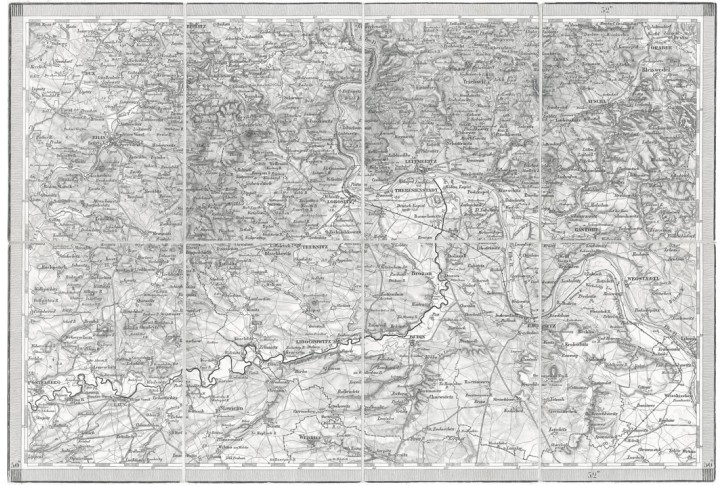 Litoměřice Terez&iacute;n, mědiryt, 1863