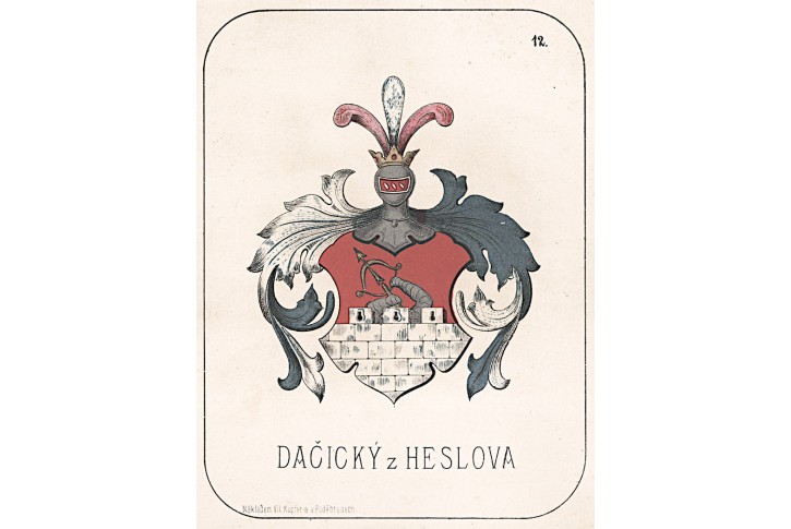 Dačick&yacute;  z Heslova, chromolitografie, 1880