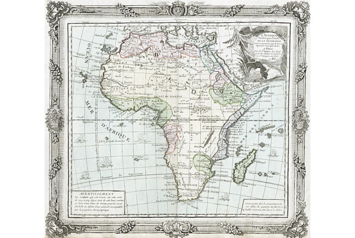 Afrique, Brion, mědiryt, 1786