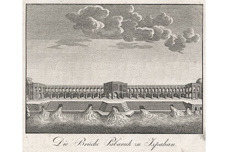 Isfah&aacute;n, Medau, mědiryt, (1840)