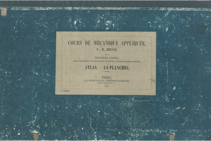 Bresse : M&eacute;canique Appliqu&eacute;e Atlas, Paris, 1865