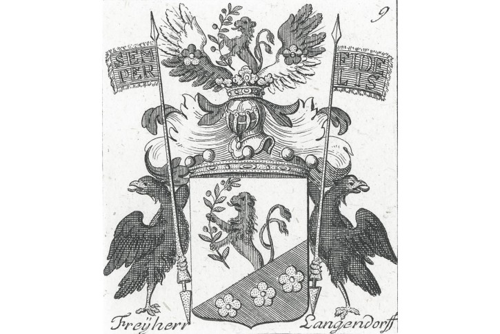 Langendorf, svobodn&yacute; p&aacute;n, mědiryt, (1760)