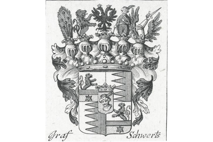 Schwerts svobodn&yacute; p&aacute;n, mědiryt, (1760)