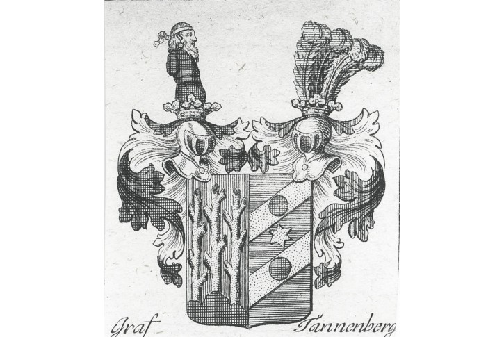 Tannenberg svobodn&yacute; p&aacute;n, mědiryt, (1760)